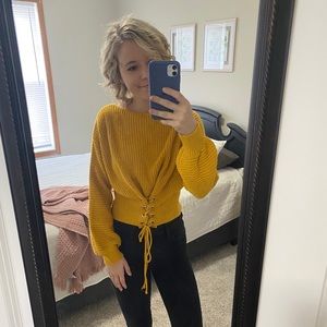 Boutique Sweatshirt - Mustard Yellow